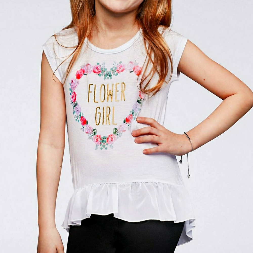 Girls Flower Girl Shirt